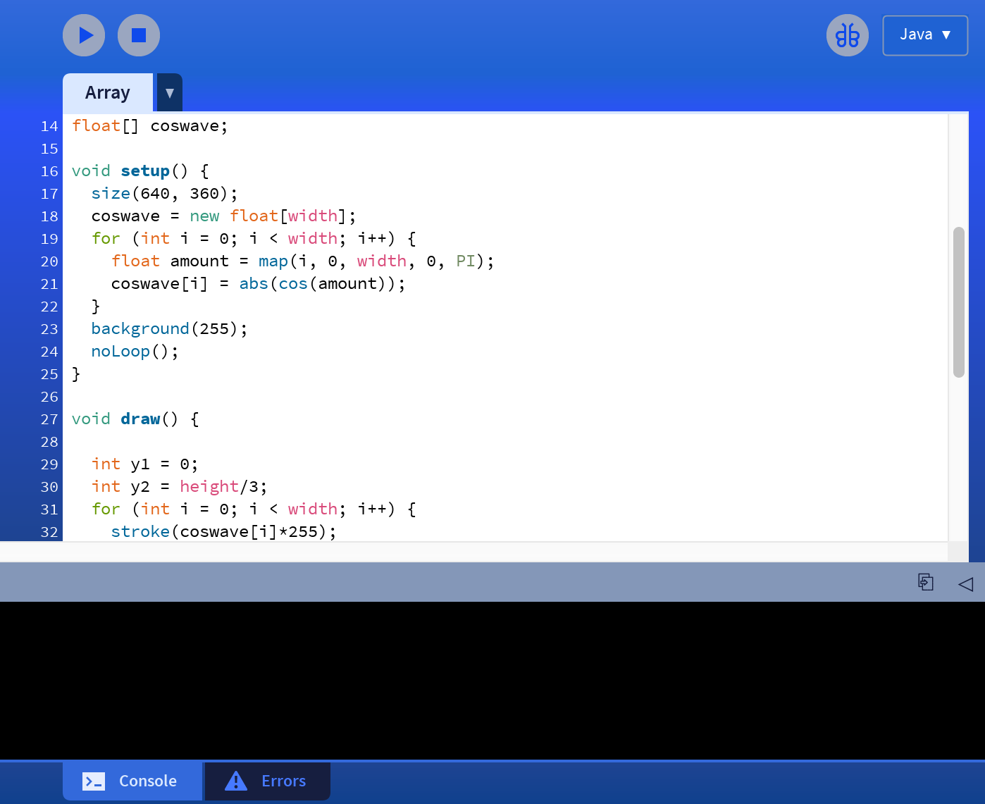 processing interface