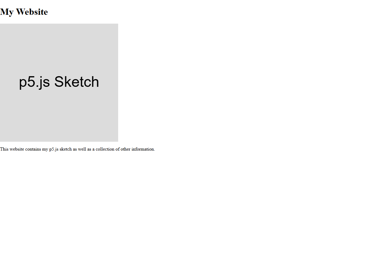 image of site with header and paragraph